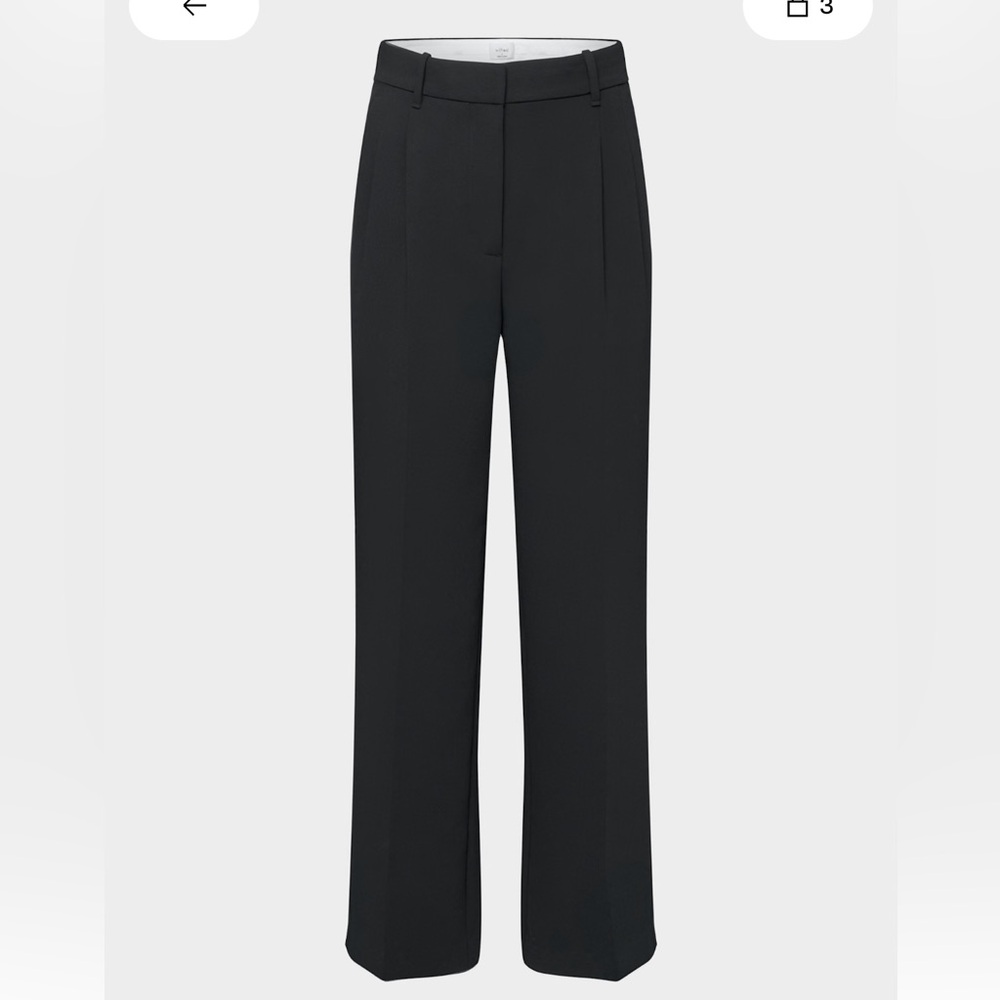 Aritzia Wilfred Black Wide Leg Effortless Pant